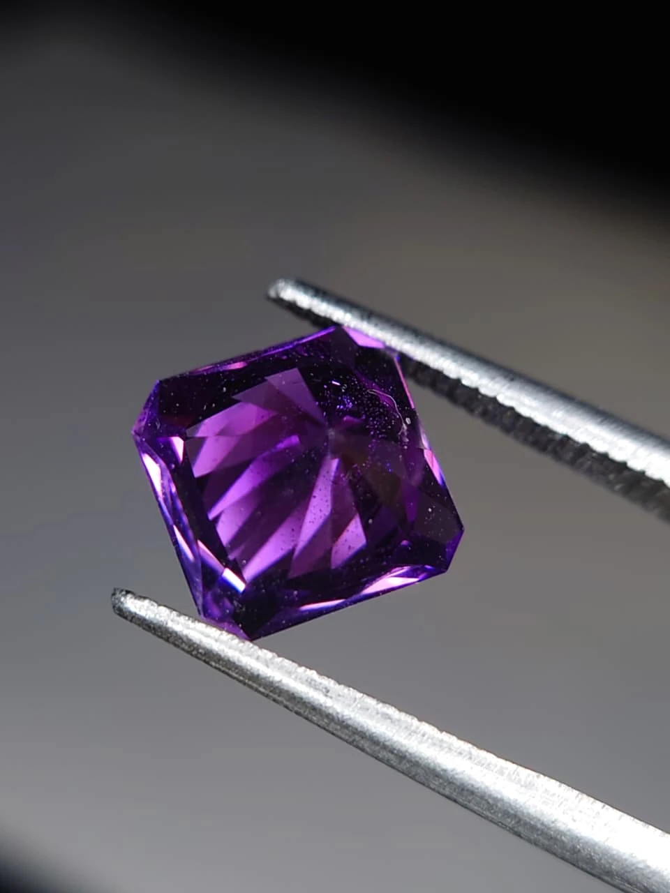 2.3ct Radiant Faceted Siberian Type Amethyst from Nigeria — view 5